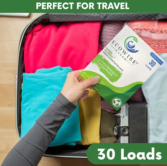 Ecowise Clean - Laundry Detergent Sheets Eco-Friendly Strips, Concentrated Biodegradable Washer Sheets